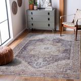 Edan 2' x 2'11" Traditional Washable Updated Traditional Cotton Thatch Light Blue/Dark Gray/Neutral/Smoke/Multi Brown/Beige/Light Brown/Dark Blue/Navy Washable Area Rug - Hauteloom