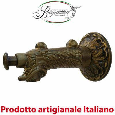 Fonderia Bongiovanni - Rubinetto cod.158 in ottone brunito a pulsante per fontana da giardino casa