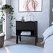 FM Furniture Hyacinth Nightstand with One Drawer, and Open Shelf