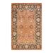 Overton Hand Knotted Wool Vintage Inspired Traditional Mogul Orange Area Rug - 6' 2" x 9' 5"