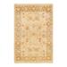 Overton One-of-a-Kind Hand-Knotted Contemporary Floral Eclectic Ivory Area Rug - 3' 10" x 5' 10"