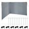 Relaxdays Telo Antivento per Campeggio e Spiaggia, Barriera Ottica, HxB: 1,5 x 4 m, con Aste,