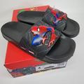 Adidas Shoes | Adidas Adilette Aqua K Beach Shoes Slippers Marvel Spider-Man Fz1716 Size 4. New | Color: Black/Red | Size: 4b