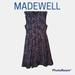 Madewell Dresses | Madewell "Night Orchid" Silk Midi Dress, Size 6 | Color: Black/Pink | Size: 6