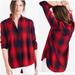 Madewell Tops | Madewell Classic Ex-Boyfriend Shirt Wilder Plaid Sz Small | Color: Blue/Red | Size: S