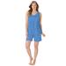 Plus Size Women's 2-Piece Sleeveless Tee and Shorts PJ Set by Dreams & Co. in Bluebell Nautical (Size 2X)