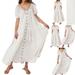 Free People Dresses | Free People Tiered Detail Maxi Dress | Color: Cream | Size: Runs Larger Than Label Xs See Pit To Pit