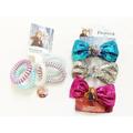 Disney Accessories | Disney Frozen Ii Hair Ponies (5 Pcs) & Bows (3 Pcs) Elsa & Ana For Kids Girls | Color: Blue/Pink | Size: Osg