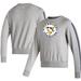 Men's adidas Heathered Gray Pittsburgh Penguins Team Classics Vintage Pullover Sweatshirt