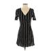 Xhilaration Casual Dress - A-Line: Black Print Dresses - Women's Size Small