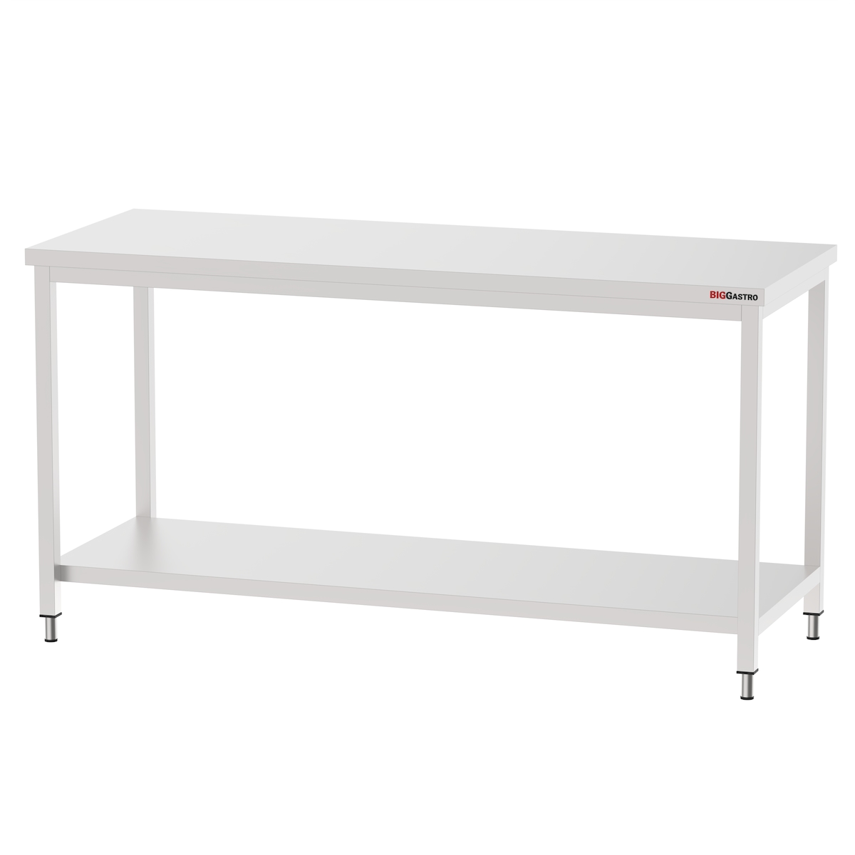 Edelstahl Arbeitstisch 1500 x 600 - mit Grundboden - IDEAL Image