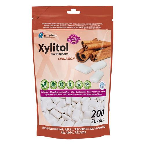 Miradent Xylitol Chewing Gum Zimt Refill 200 St Kaugummi