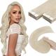 YoungSee Platinum Blonde Tape in Hair Extensions 20 Inch Platinum Blonde Tape on Extensions Blonde Hair Tape in Extensions 20pcs 50g Platinum Blonde Tape on Human Hair Extensions Natural
