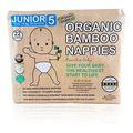 Beaming Baby Organic Bamboo Nappies Size 5, Junior, 5 Packs of 22 Bamboo Eco Nappies. Eco Friendly Bamboo Diapers for Your Beautiful Baby 8 to 16 Months
