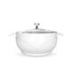 ABHOME Ceramic Soup Tureen with Glass Lid Porcelain Serving Tureen Soup for Restaurant Home Kitchen Decoration Cute Ceramic Covered Tureens for Soup, White Porcelain (8.58 in)…