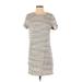 Everly Casual Dress - Shift: Gray Marled Dresses - Women's Size Small