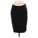 French Connection Casual Pencil Skirt Knee Length: Black Solid Bottoms - Women's Size 4
