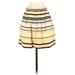 Topshop Casual A-Line Skirt Mini: Yellow Print Bottoms - Women's Size 4