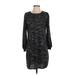 Max Studio Casual Dress - Shift: Black Print Dresses - Women's Size X-Small