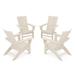 POLYWOOD® Modern Plastic Adirondack Chair in Brown | 35.75 H x 29 W x 35.75 D in | Wayfair PWS765-1-SA