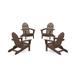 POLYWOOD® 4-Piece Classic Folding Adirondack Conversation Set | 35.75 H x 29 W x 35.75 D in | Wayfair PWS770-1-MA