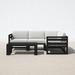 AllModern Smith 5 Piece Sectional Seating Group w/ Sunbrella Cushions Metal/Rust - Resistant Metal in Black | Outdoor Furniture | Wayfair