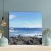 Rosecliff Heights Sea w/ Rocky Beach During Daytime - 1 Piece Square Graphic Art Print On Wrapped Canvas in Blue | 12 H x 12 W x 2 D in | Wayfair