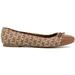 Melody Logo-embellished Ballerina Shoes - Brown - Michael Kors Flats