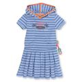 Sigikid Mädchen Kleid Kinderkleid, blau/gestreift, 110