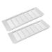 2pcs 400mmx150mm Aluminum Alloy Air Vent Louvered Grill Cover Ventilation Grille - Silver Tone