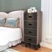 4 Drawer Fabric Dresser Storage Tower, 4-Tier Wide Drawer Dresser with Handrail and Removable Drawers