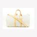 Louis Vuitton Bags | Louis Vuitton Damier Azur Keepall Bandouliere 55 Duffle With Strap 44lk96 | Color: White | Size: 22"L X 9.5"W X 12.5"H