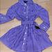 Polo By Ralph Lauren Dresses | ** Nwt** 2t Purple Ralph Lauren Polo Striped Cotton Shirtdress 2t *New With Tags | Color: Purple | Size: 2tg