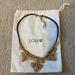 J. Crew Jewelry | J. Crew Necklace With Storage Bag | Color: Blue/Gold/Tan | Size: Os