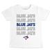 Toddler Tiny Turnip White Toronto Blue Jays Stacked T-Shirt