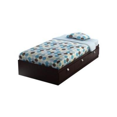 South Shore Delano Twin Bed - Chocolate