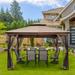 Egeiros Life 12 Ft. W X 10 Ft. D Double Roof Patio Gazebo w/ Mosquito Net (gray) Iron/Metal/Soft-top in Brown | 108 H x 144 W x 120 D in | Wayfair