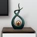 Orren Ellis Creative Ceramic Sculpture Porcelain/Ceramic in Green/Gray | 12.2 H x 6.3 W x 2.35 D in | Wayfair E63256F2D46047B28CE83E3F3884CE00