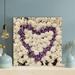 Latitude Run® White & Purple Flower Petals - 1 Piece Rectangle Graphic Art Print On Wrapped Canvas in Indigo/White | 12 H x 12 W x 2 D in | Wayfair