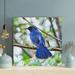 Red Barrel Studio® Blue Bird - 1 Piece Rectangle Graphic Art Print On Wrapped Canvas in Blue/Green/White | 12 H x 12 W x 2 D in | Wayfair