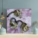 Red Barrel Studio® Three Tabby Cats On Purple Pink Rug - 1 Piece Square Graphic Art Print On Wrapped Canvas in Black/Indigo/Yellow | Wayfair
