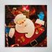 The Holiday Aisle® Santa Clause Cake 1 Piece Square Graphic Art Print n Wrapped Canvas Metal in Red/White | 32 H x 32 W x 2 D in | Wayfair