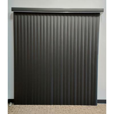 BlindDen Black Frost Textured Vinyl Vertical Blind, CORDLESS
