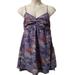 American Eagle Outfitters Dresses | American Eagle Sz 14 Purple Crinkle Floral Sundress Dress Spaghetti Straps | Color: Pink/Purple | Size: 14