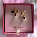 Kate Spade Jewelry | Disc Huggie Hoop Earrings Kate Spade New York - New! | Color: Gold/Red | Size: Os