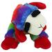 Rainbow Lamb Chop Plush Dog Toy, Medium, Cream / Multi-Color