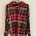 American Eagle Outfitters Tops | American Eagle Soft Boyfriend Fit Plaid Flannel | Size Xs | Color: Red | Size: Xs