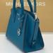 Michael Kors Bags | Michael Kors Avril Small Leather Top-Zip Satchel Lagoon Color | Color: Blue | Size: Small