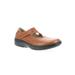 Wide Width Women's Golda Mary Jane Flat by Propet in Teak (Size 7 1/2 W)