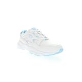 Wide Width Women's Stability Walker Sneaker by Propet in White Light Blue (Size 5 1/2 W)